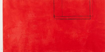 Robert Motherwell "Red Open w/ White Stripe" Print