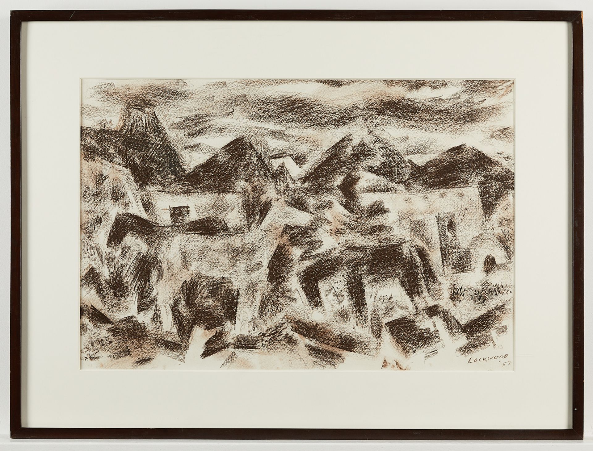 Ward Lockwood "Ranchito" Abstract Drawing 1957 - Bild 3 aus 5