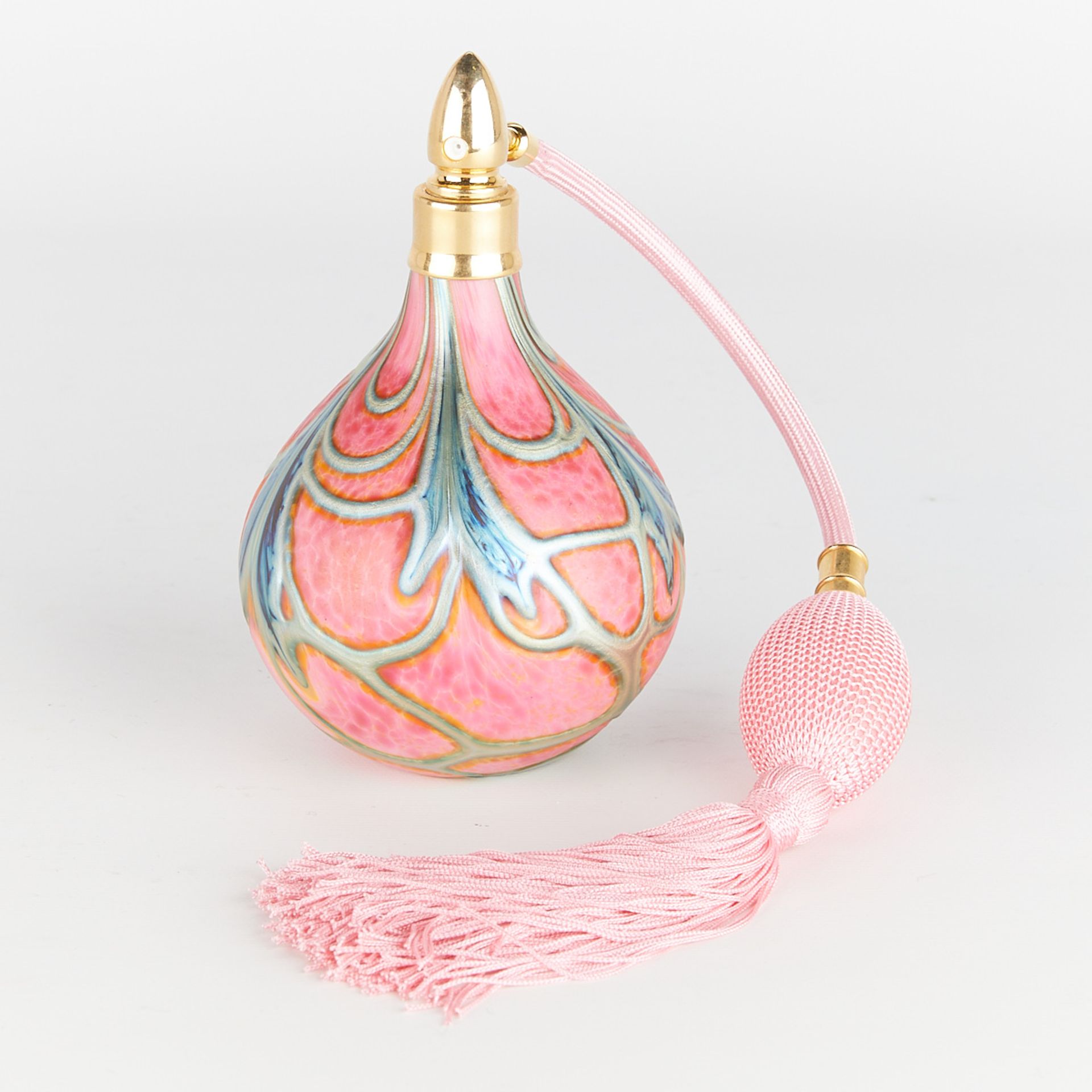 Daniel Lotton Pink Glass Perfume Atomizer