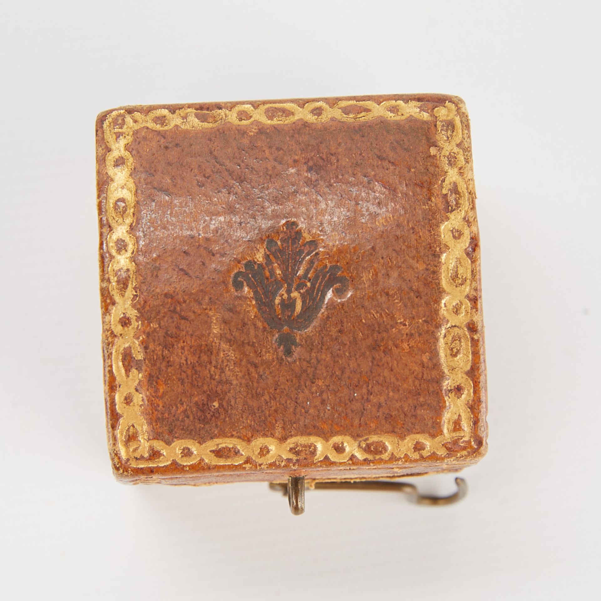 4 19th c. Italian Tooled Leather Jewelry Boxes - Bild 13 aus 13
