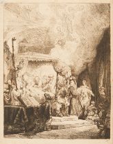 Rembrandt "Death of the Virgin" 3rd State Print