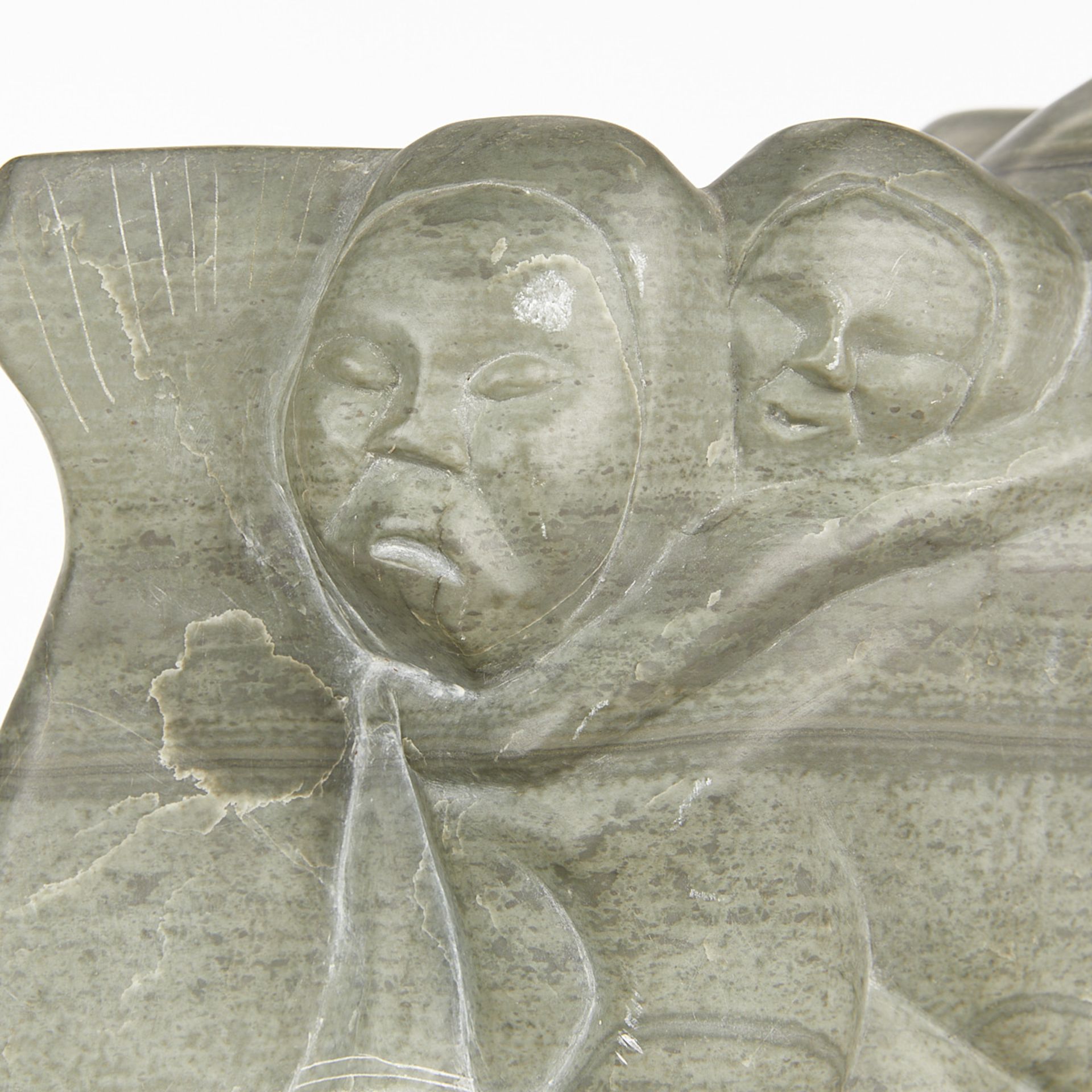 Inuit Double Sided Soapstone Carving - Bild 2 aus 11