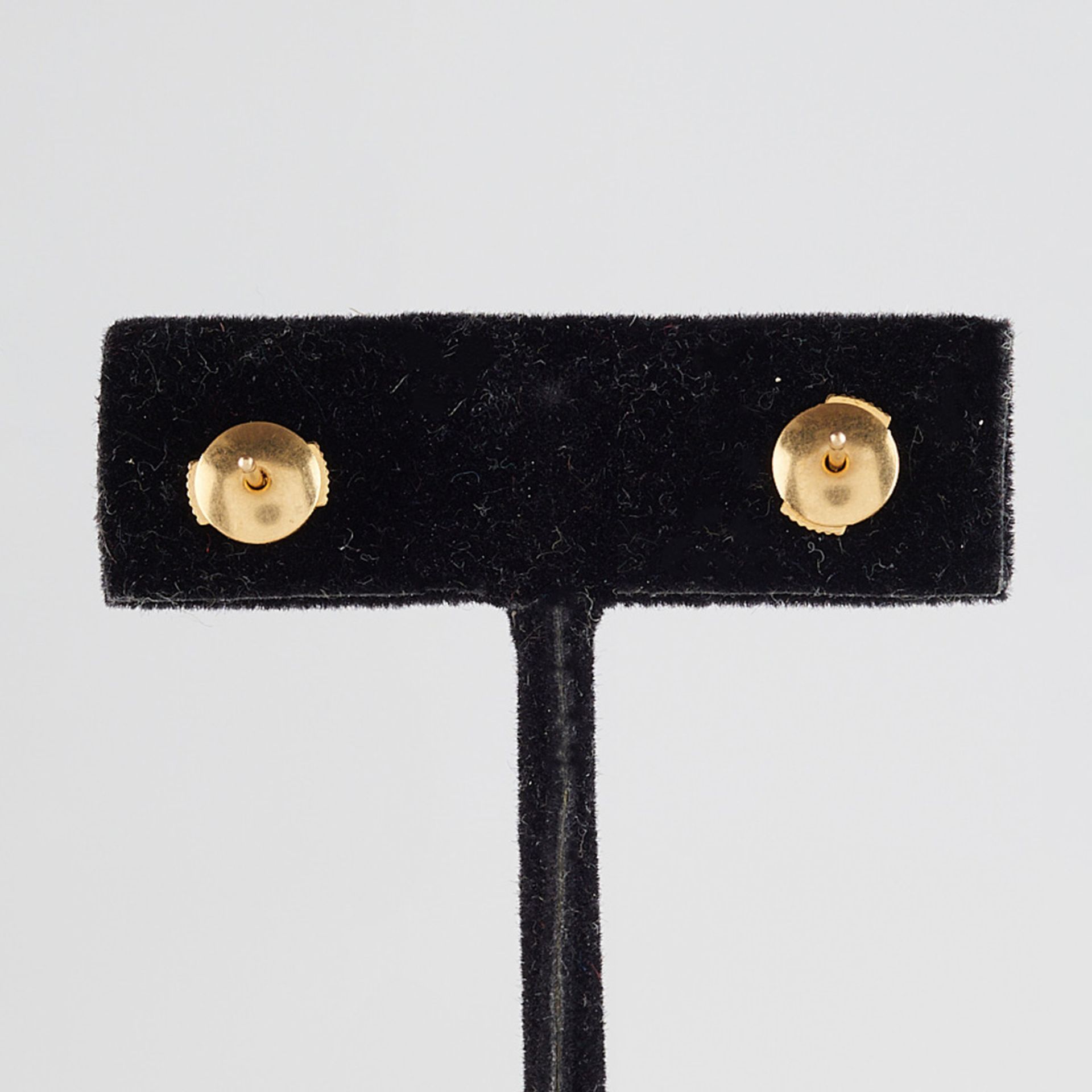 Pair of Garnet & 14k Gold Stud Earrings - Image 4 of 5