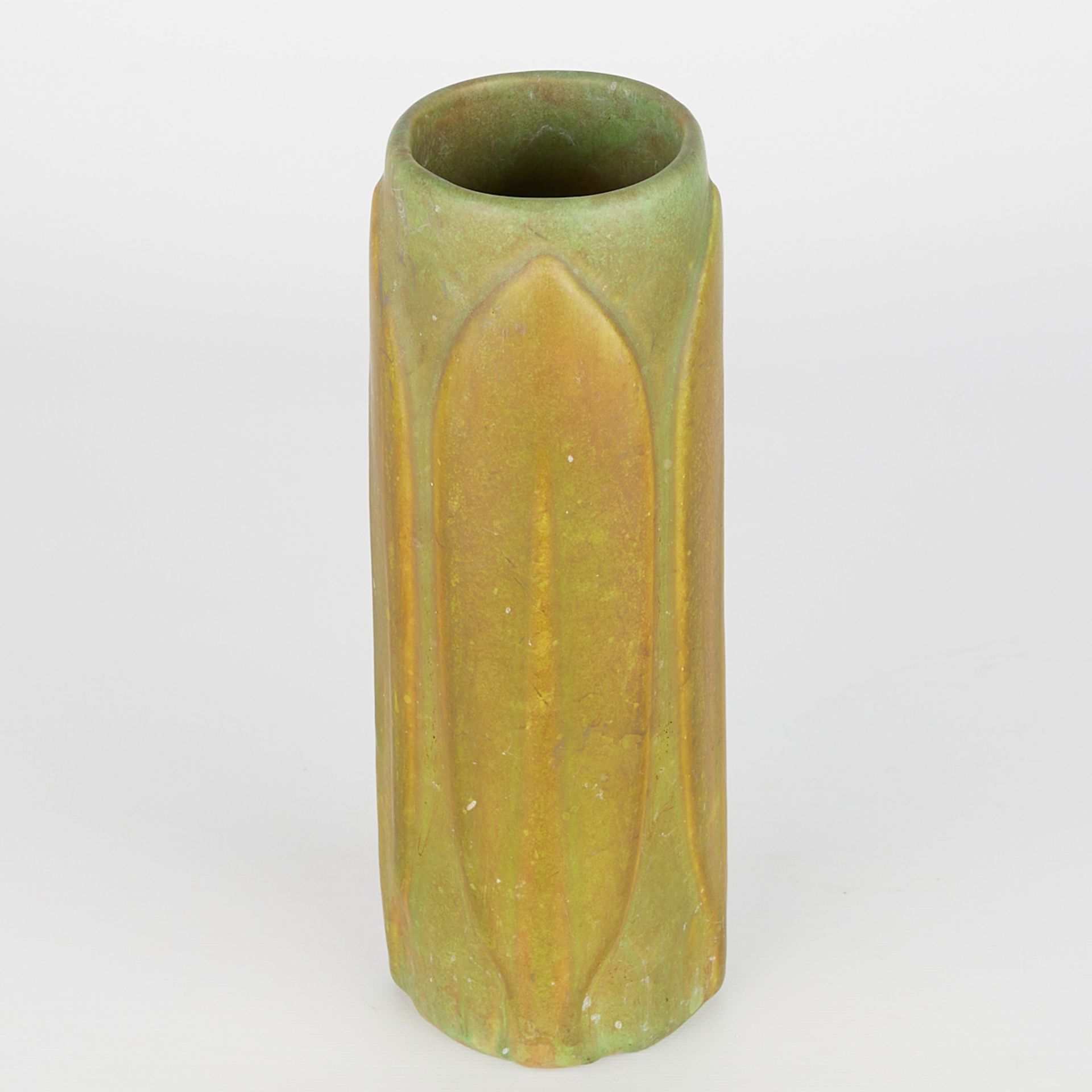 Early Roseville Velmoss 132-8 Leaf Vase 1916 - Bild 6 aus 6