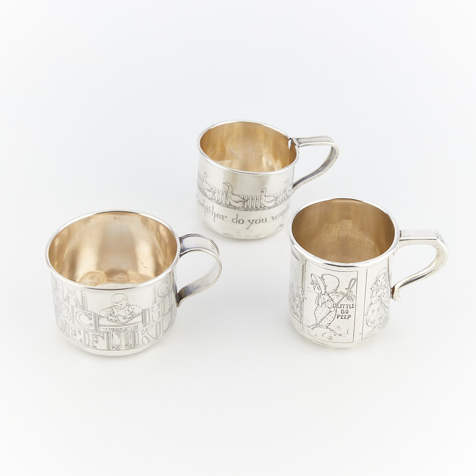 3 Sterling Silver Children's Mugs - Image 8 of 16
