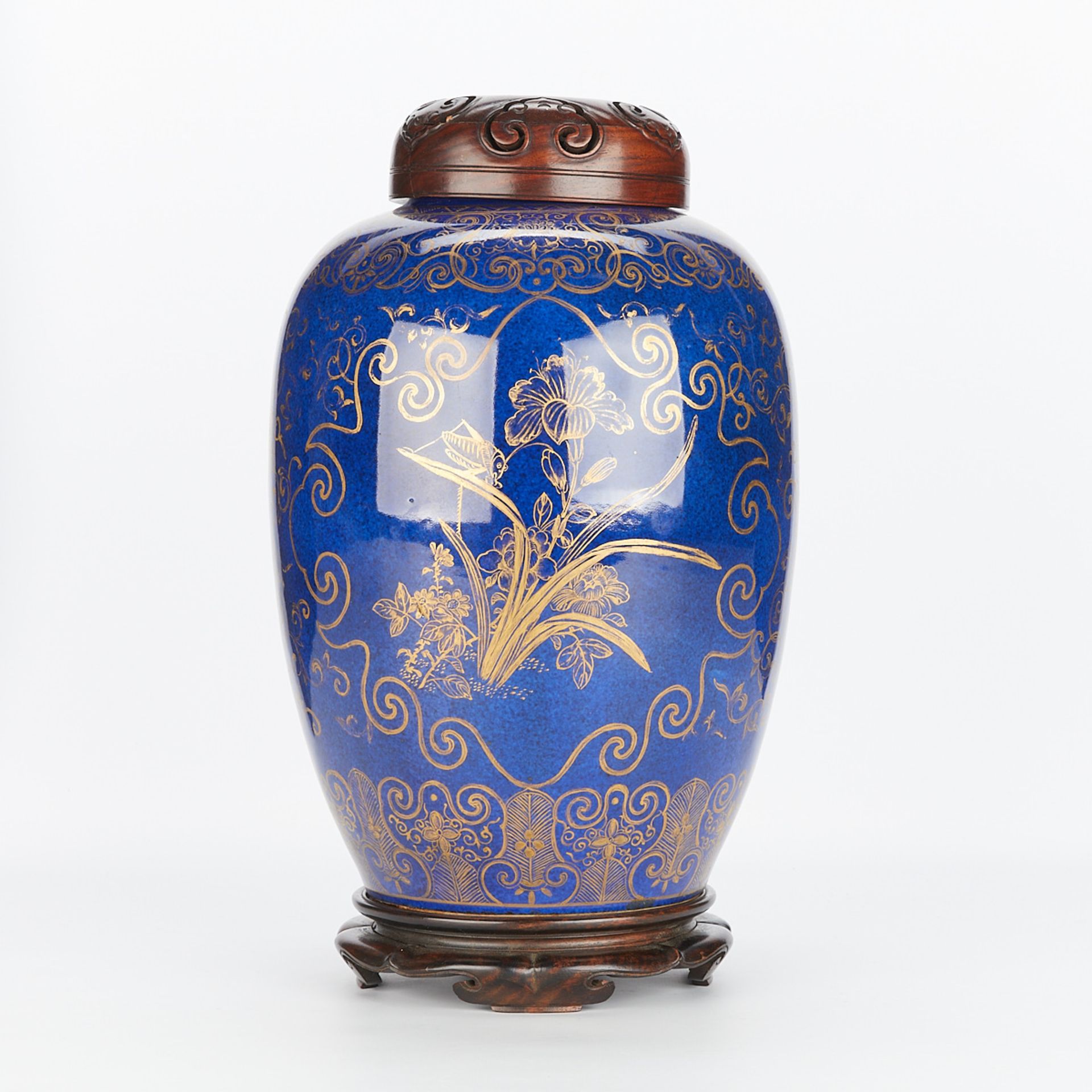 18th c. Chinese Powder Blue Porcelain Vase - Image 5 of 9