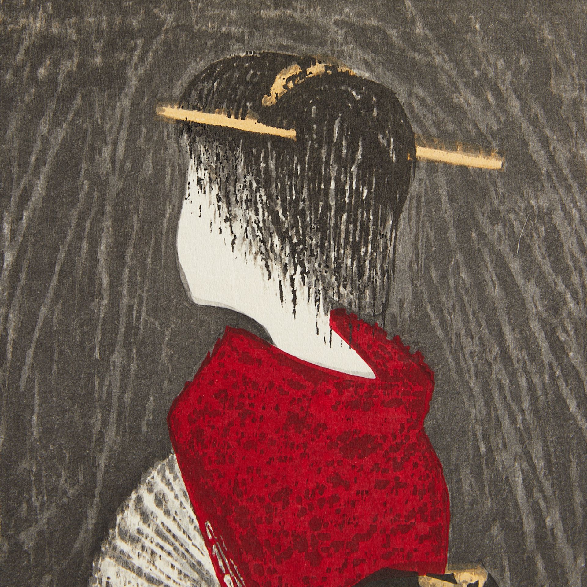 Kaoru Kawano "Dancing Figure (Eshima)" Woodcut - Bild 4 aus 6