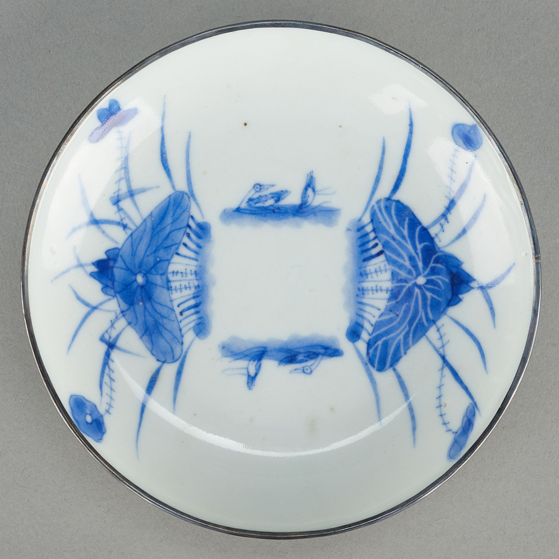 3 Chinese Bleu de Hue Porcelain Dishes - Image 8 of 11