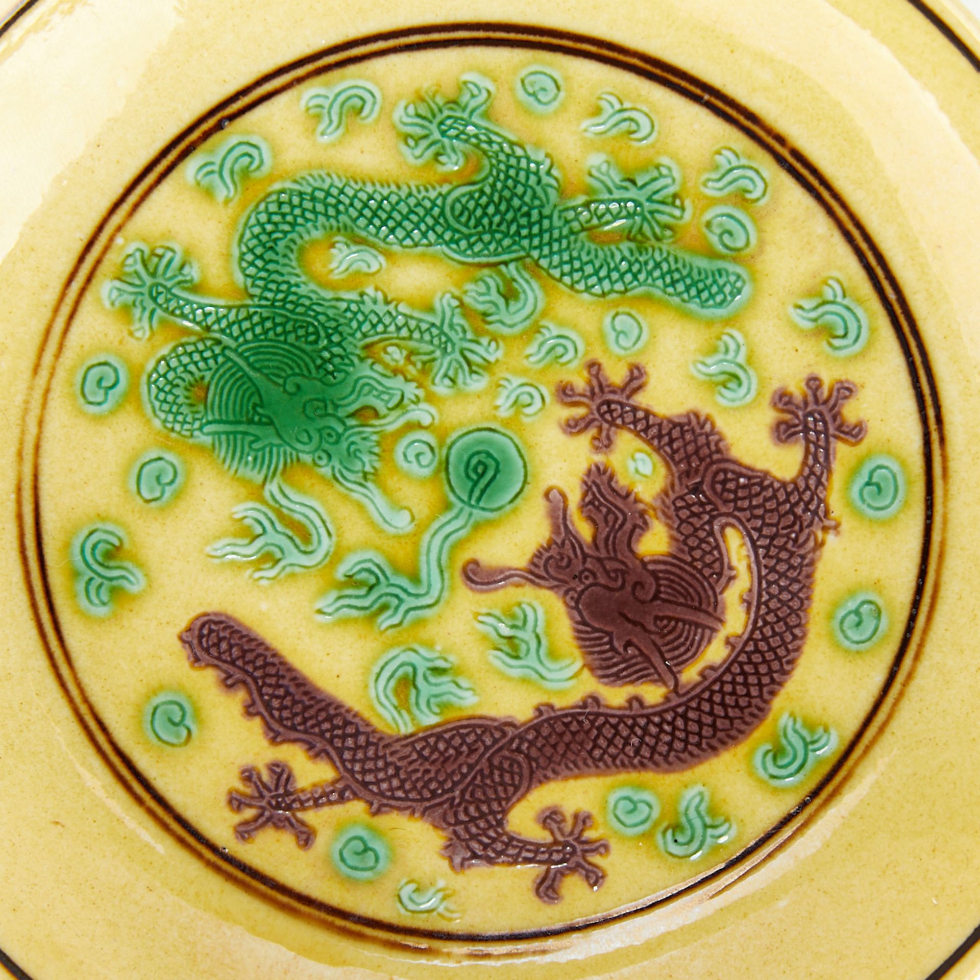 Chinese Guangxu Yellow Ground Porcelain Dish - Image 6 of 7