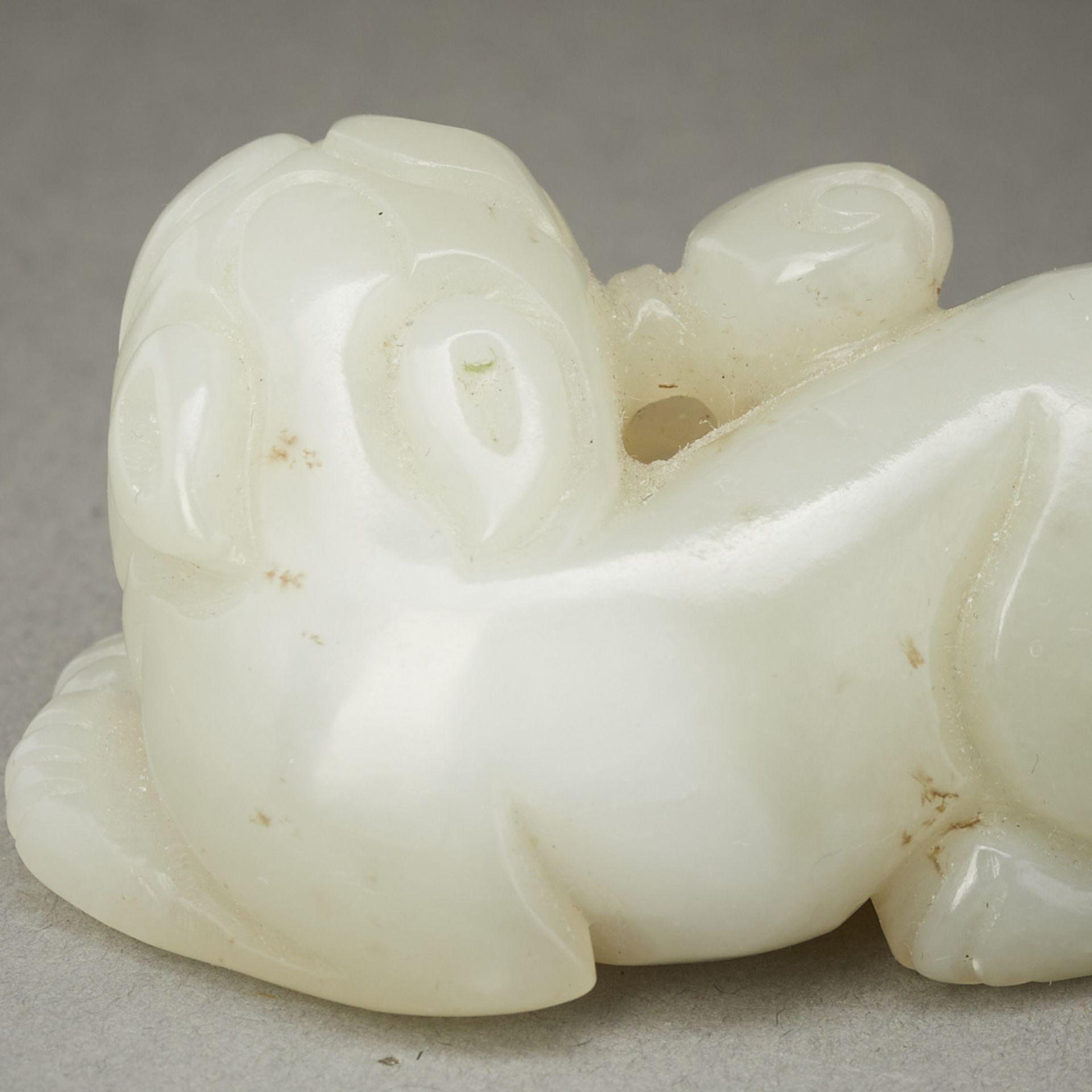 Chinese Carved Jade Beast w/ Lingzhi - Image 9 of 10