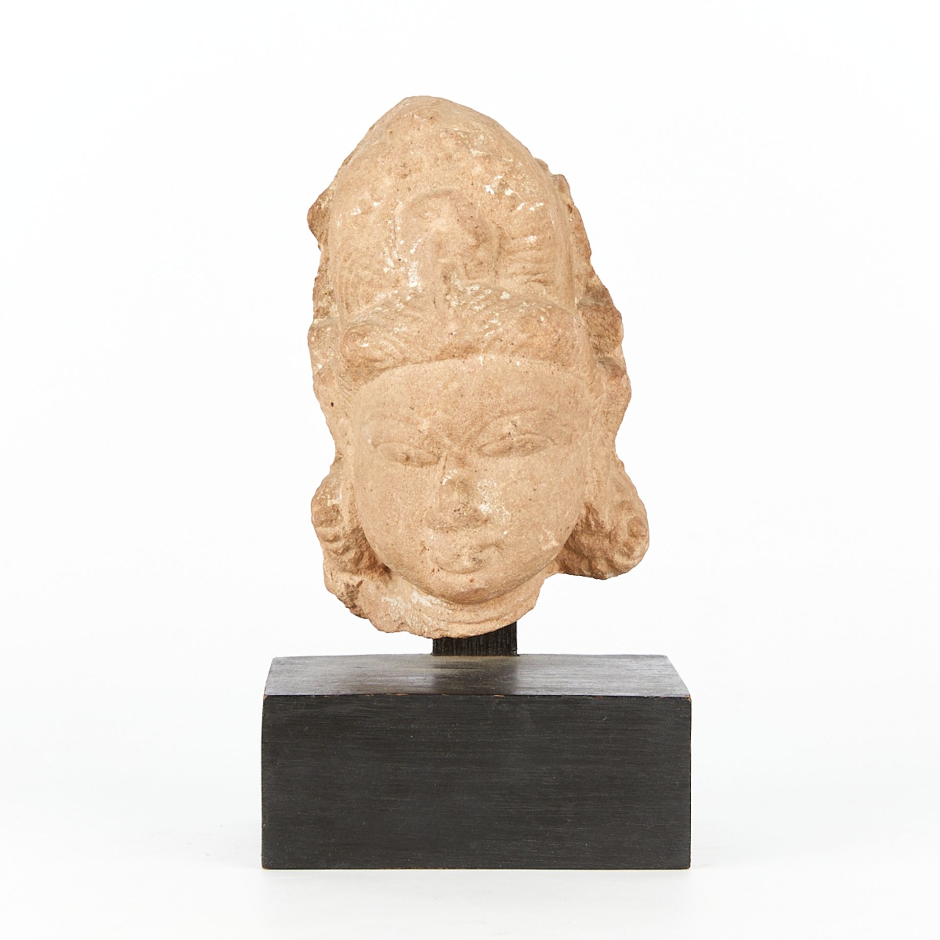 Carved Sandstone Head Female Deity India - Bild 3 aus 9