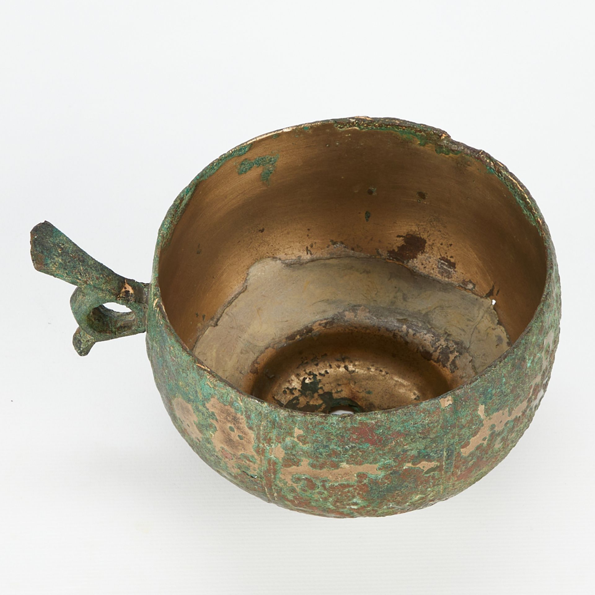 Chinese Silvered Copper Cup Likely Tang - Image 6 of 10