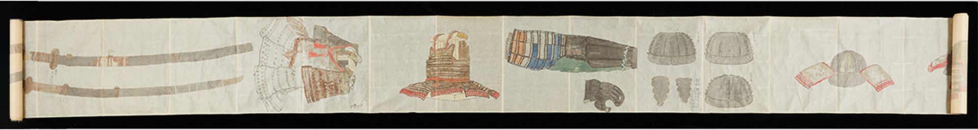 Japanese Scroll w/ Ceremonial Armor & Weapons - Bild 7 aus 21