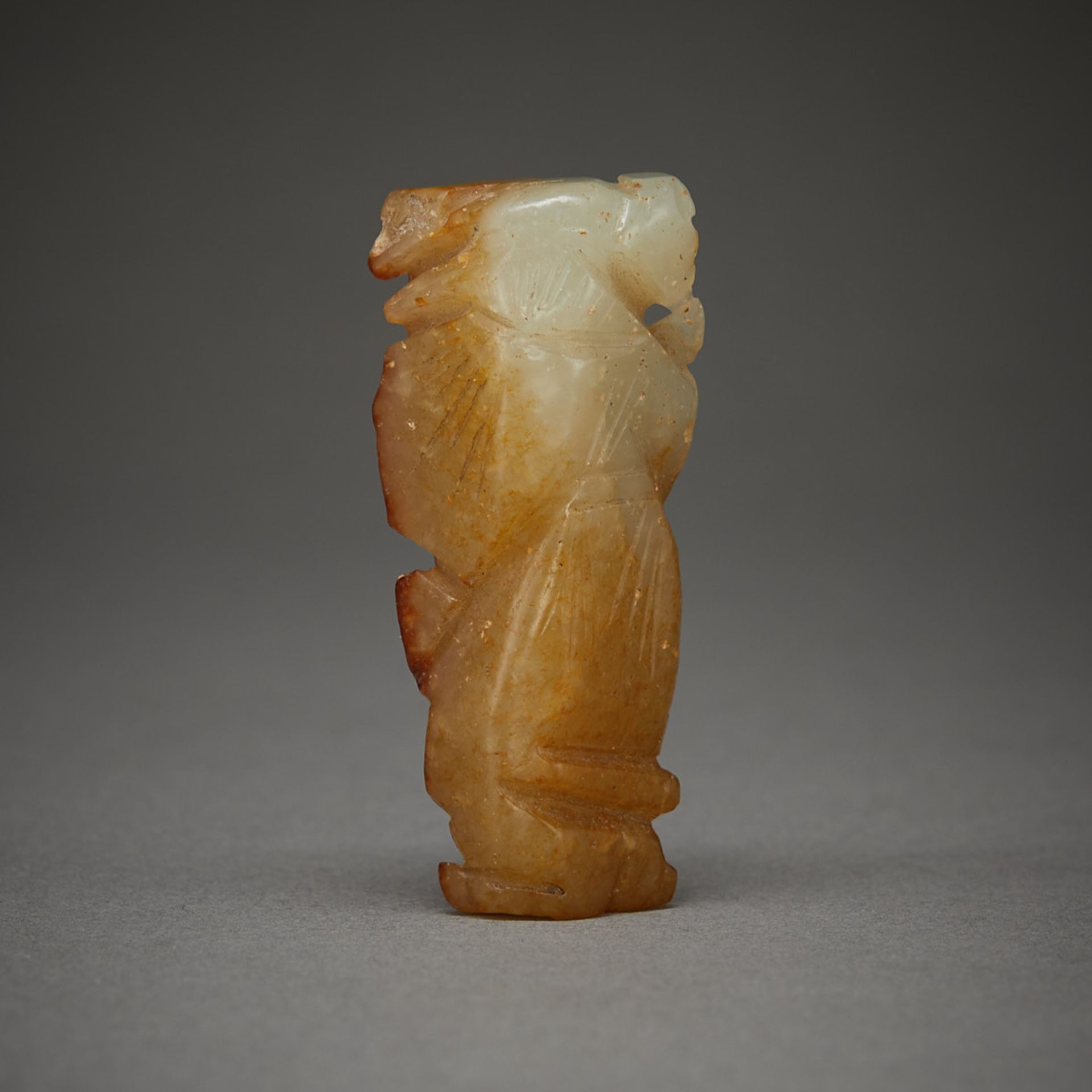 Chinese Jade Carving of a Bearded Man - Image 4 of 7