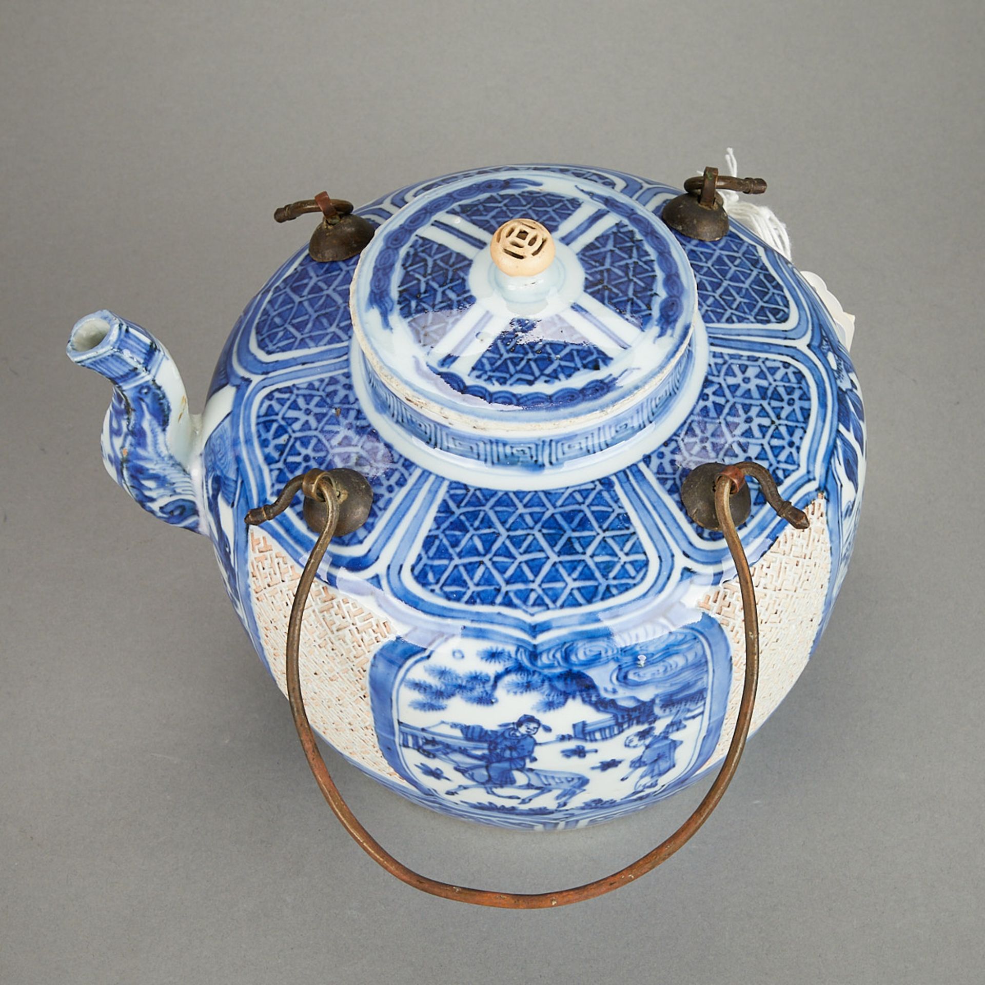 Rare Chinese Wanli Porcelain Blue & White Wine Pot - Image 8 of 30