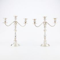 Pair of Whiting Sterling Silver Candelabra