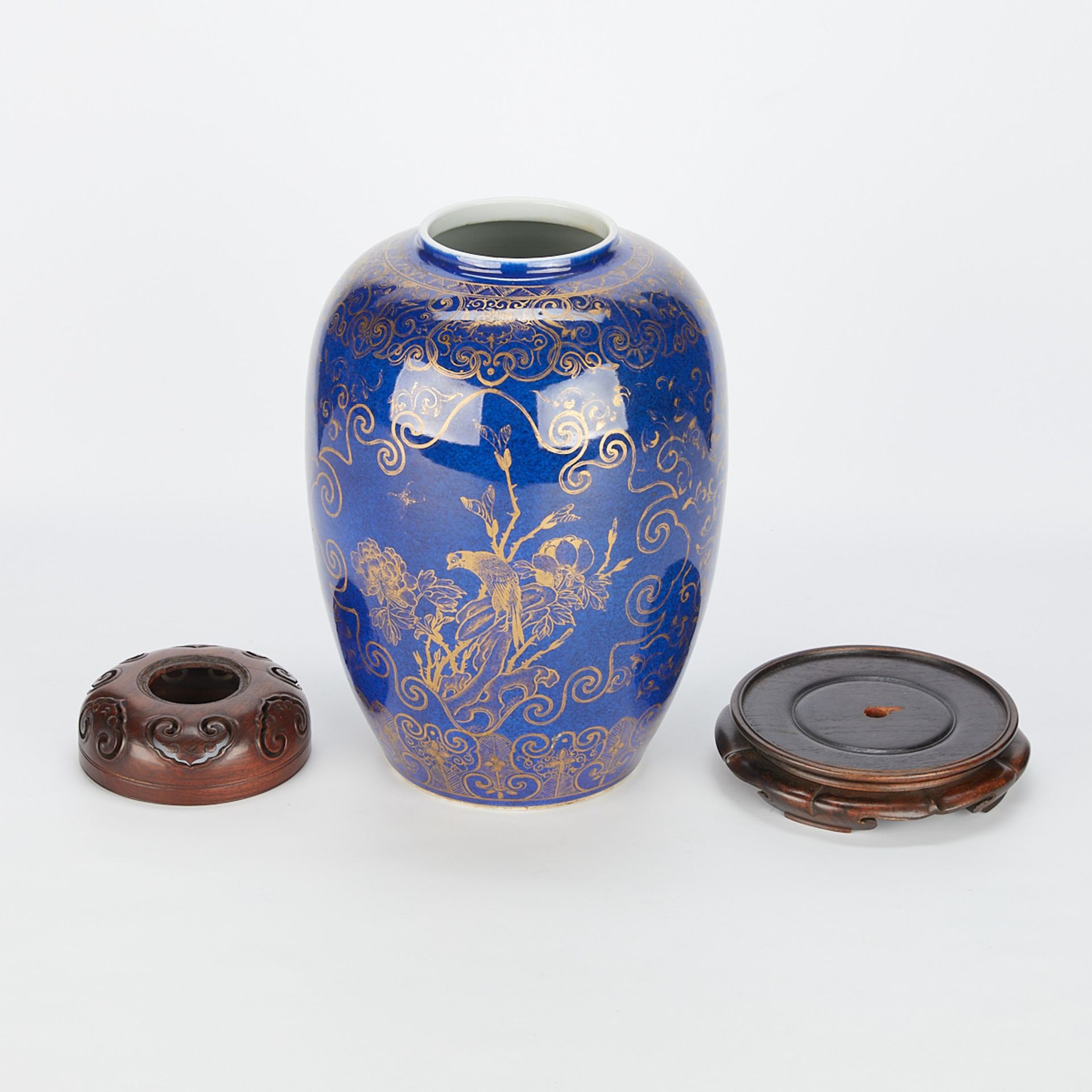 18th c. Chinese Powder Blue Porcelain Vase - Image 6 of 9