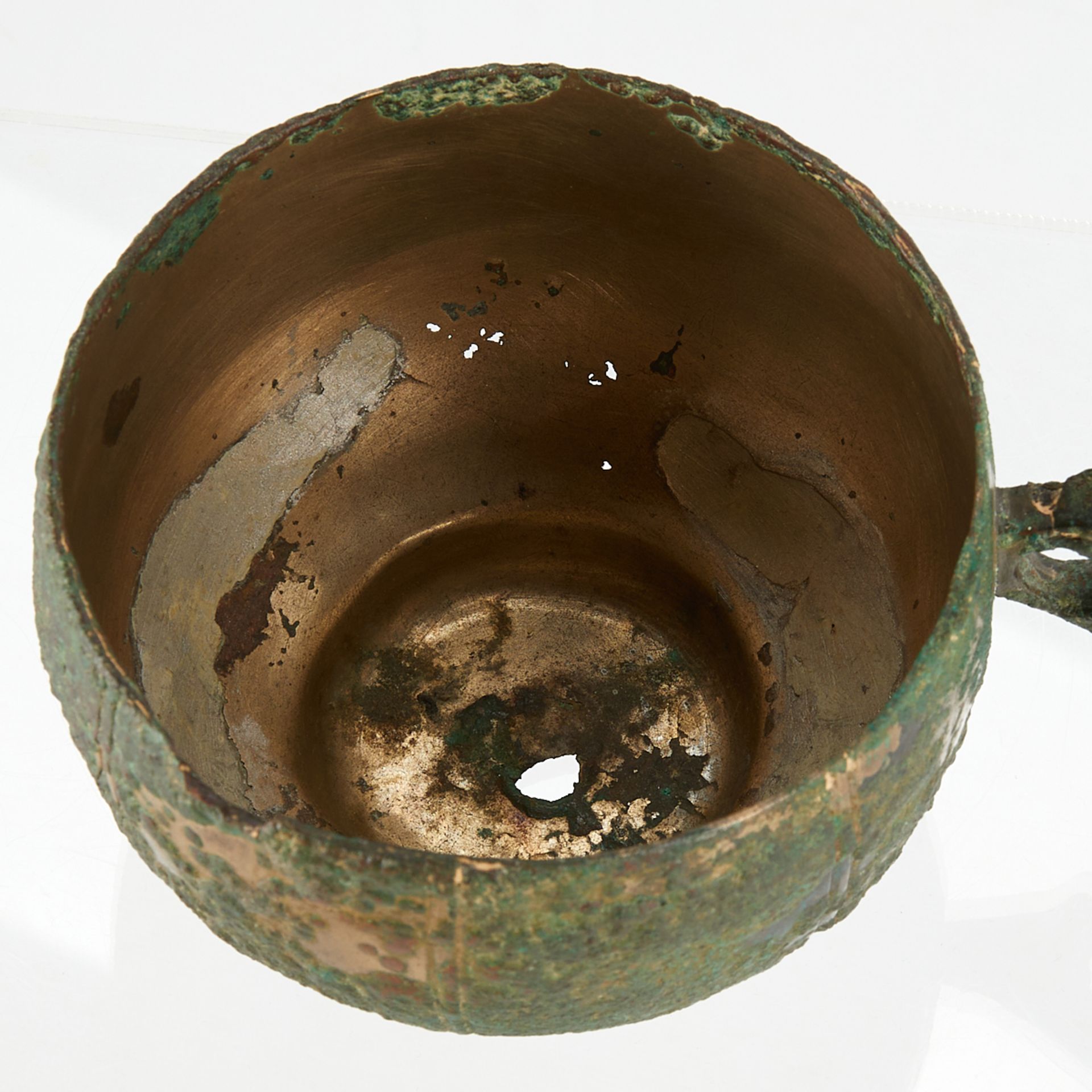Chinese Silvered Copper Cup Likely Tang - Image 10 of 10