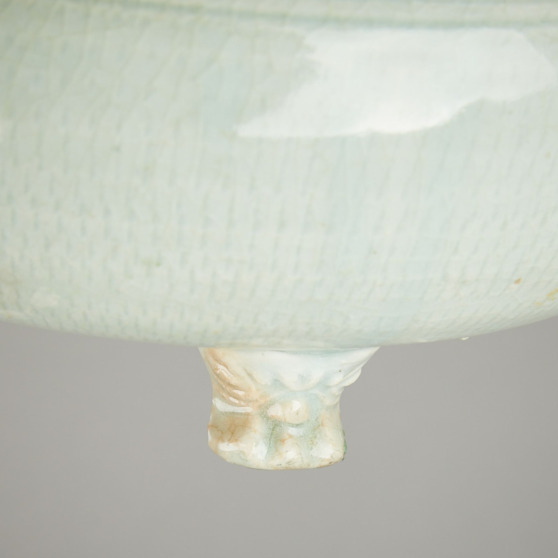 Chinese Longquan Celadon Tripod Ceramic Bowl - Image 9 of 9