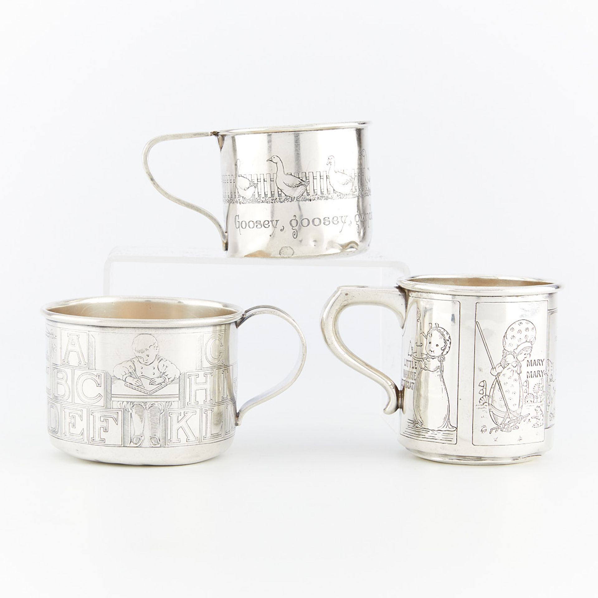3 Sterling Silver Children's Mugs - Image 4 of 16