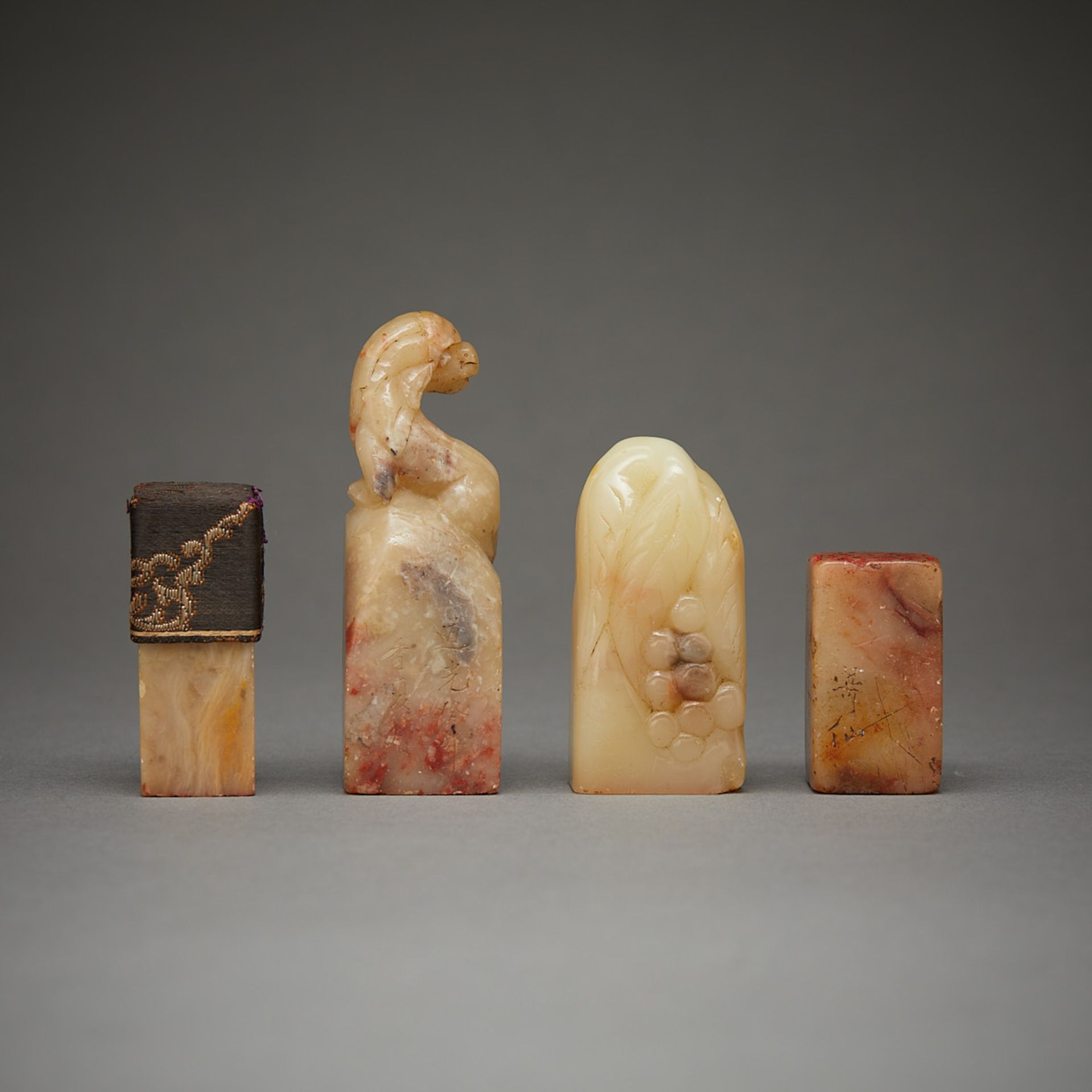 4 Chinese Carved Soapstone Seals - Image 4 of 12