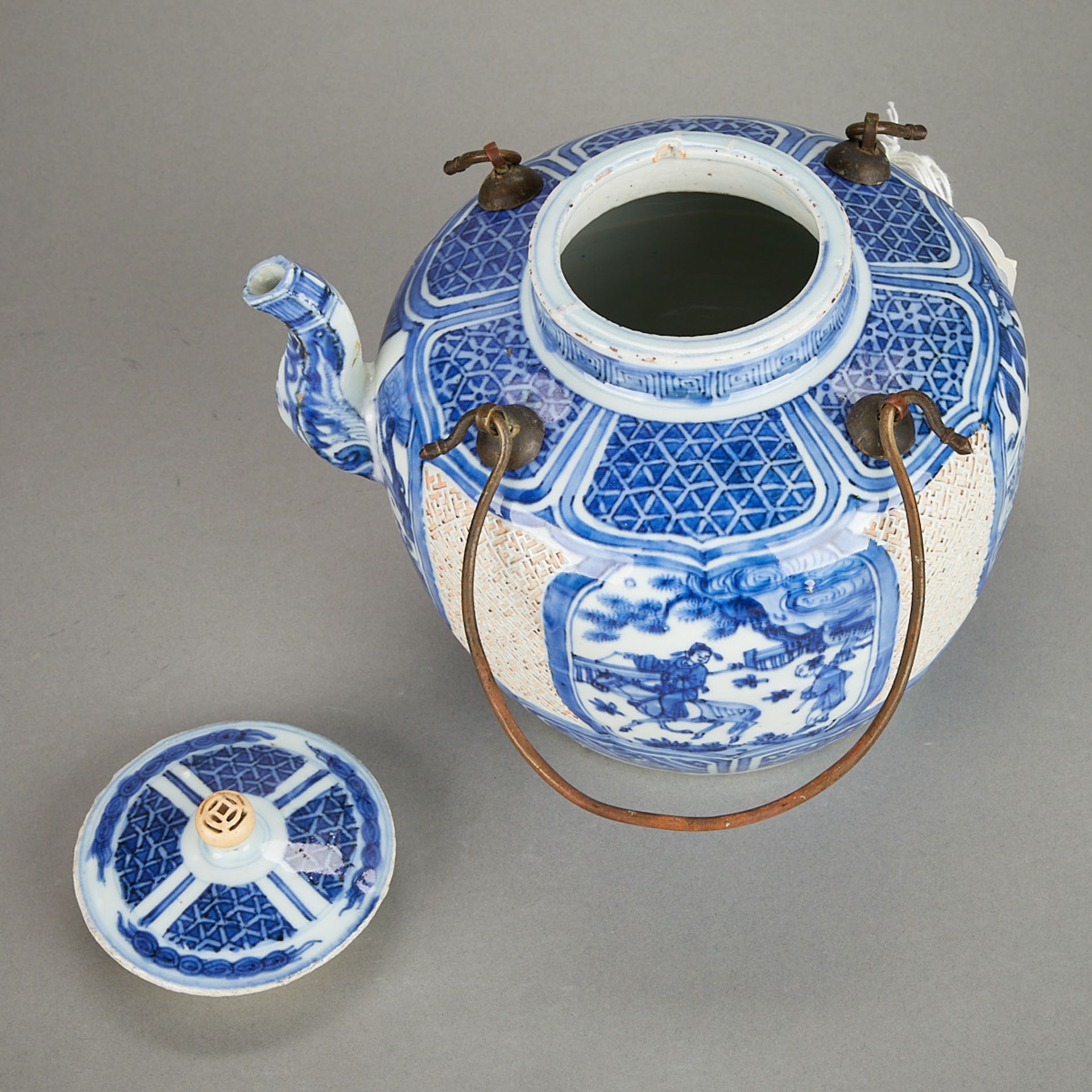 Rare Chinese Wanli Porcelain Blue & White Wine Pot - Image 9 of 30