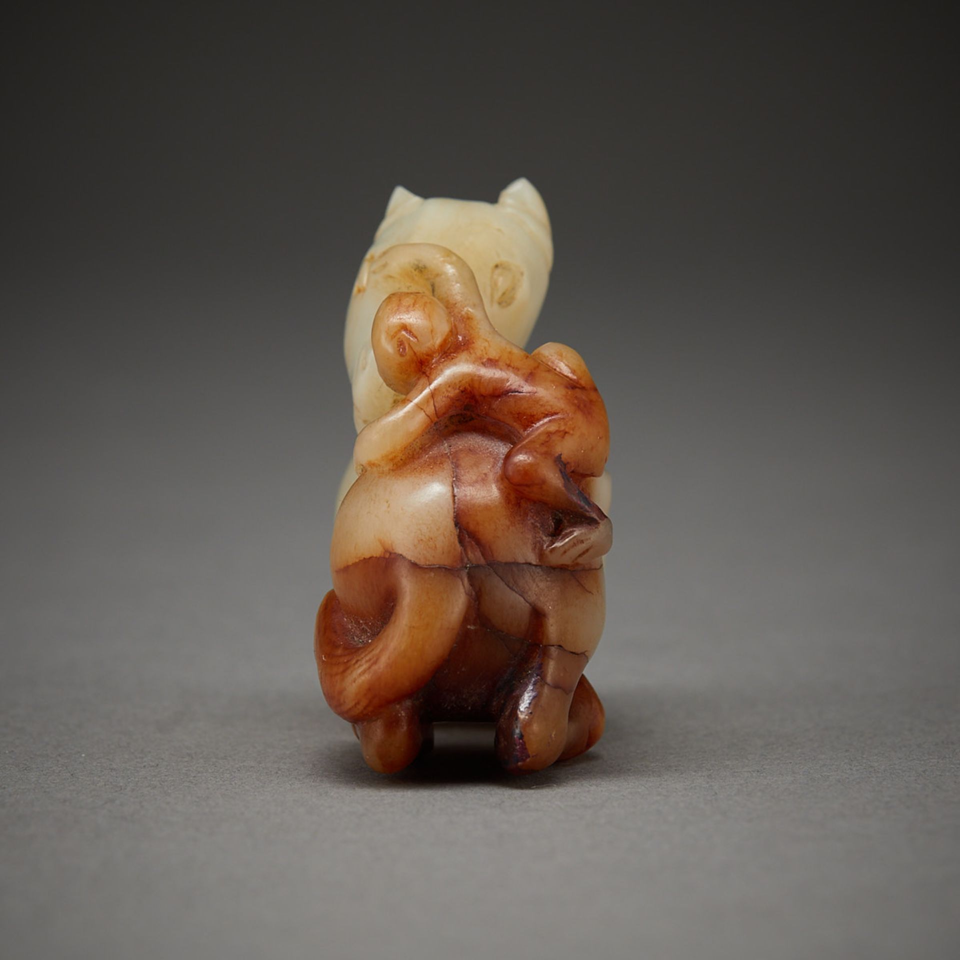 Chinese Qing Carved Jade Horse and Monkey - Image 2 of 8