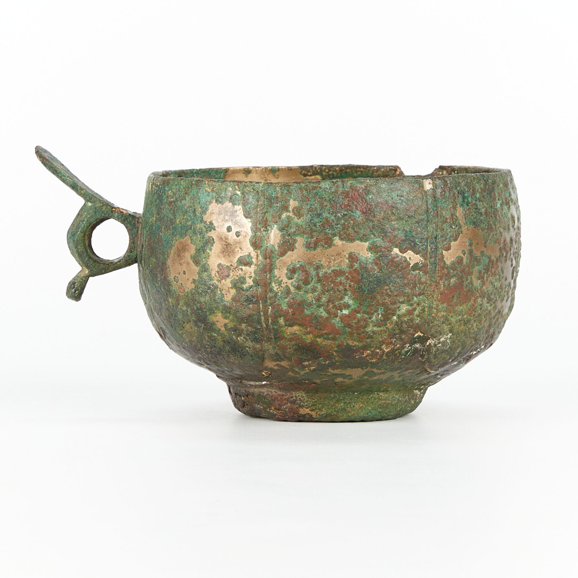 Chinese Silvered Copper Cup Likely Tang - Image 4 of 10