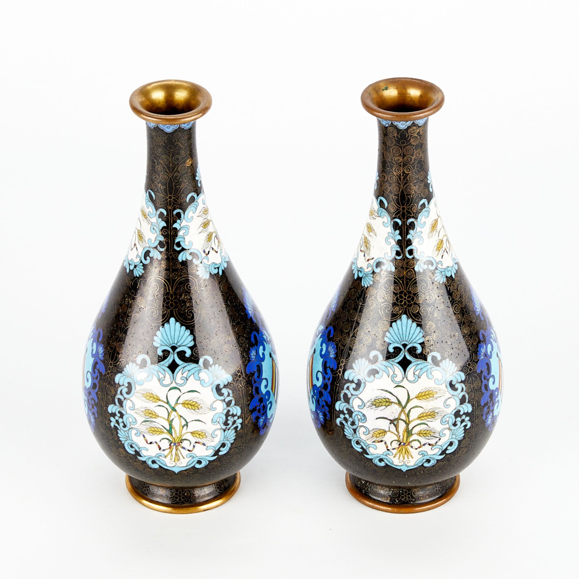 Pair of Chinese Republic Cloisonne Vases - Image 6 of 12