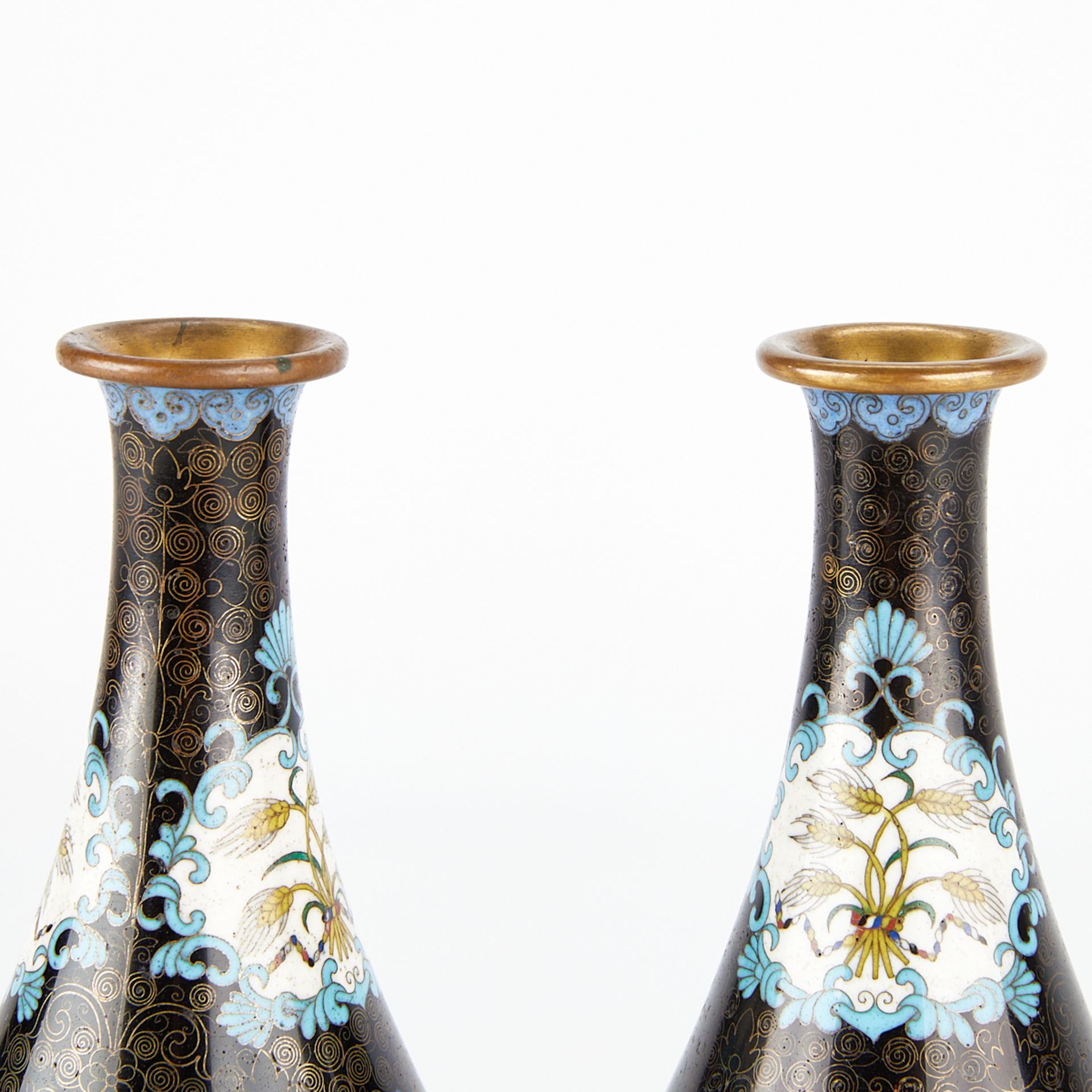 Pair of Chinese Republic Cloisonne Vases - Bild 11 aus 12