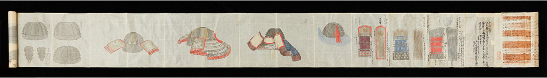 Japanese Scroll w/ Ceremonial Armor & Weapons - Bild 6 aus 21
