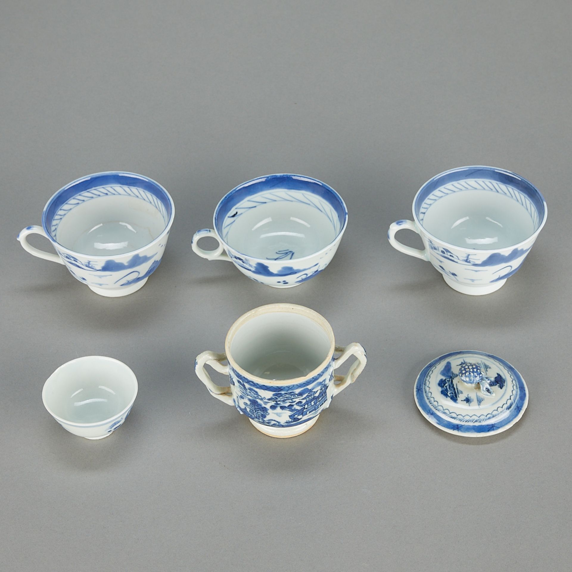 14 Pcs 19th c. Chinese Canton Porcelain - Image 7 of 25