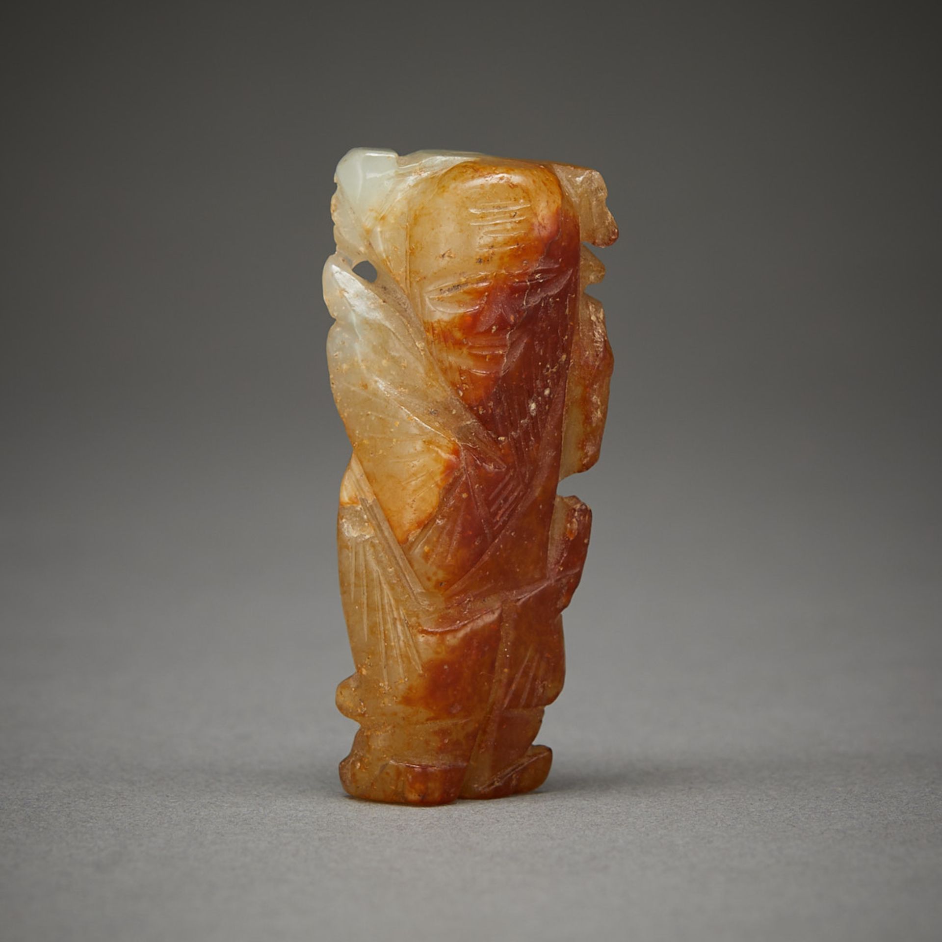 Chinese Jade Carving of a Bearded Man