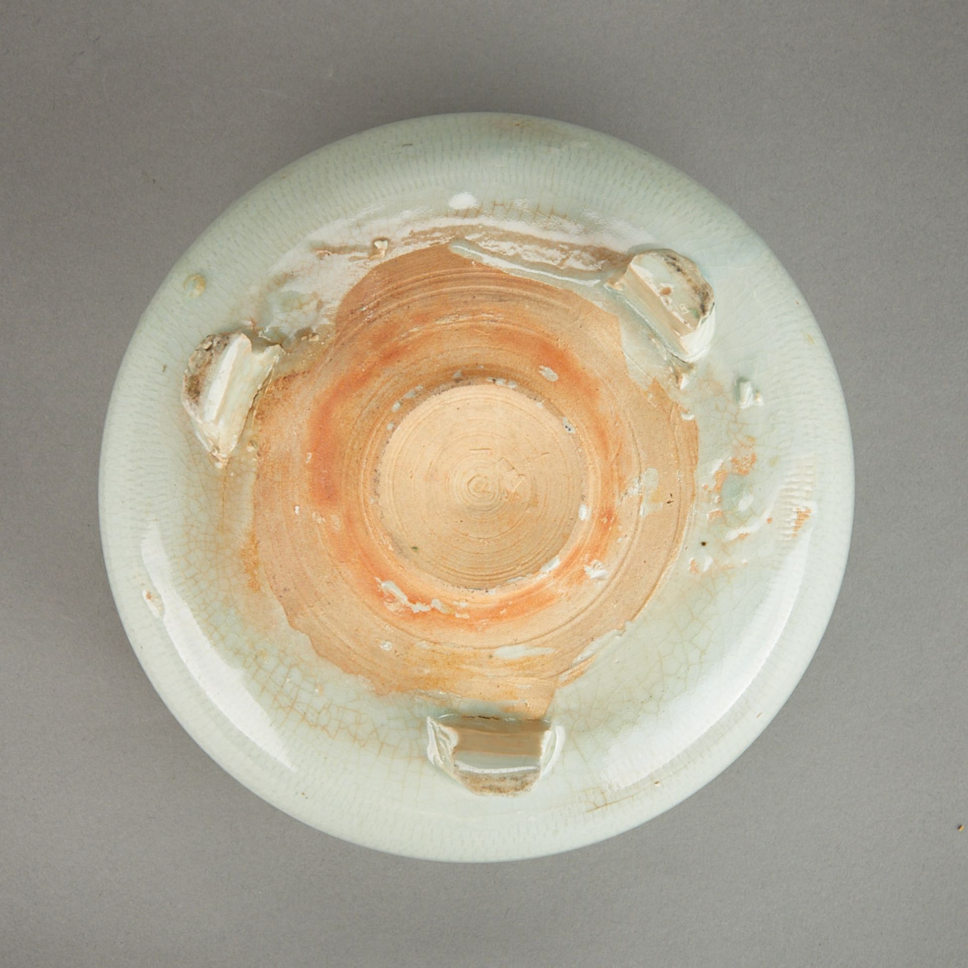 Chinese Longquan Celadon Tripod Ceramic Bowl - Image 6 of 9