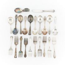 22 Pcs Children's Silver Flatware