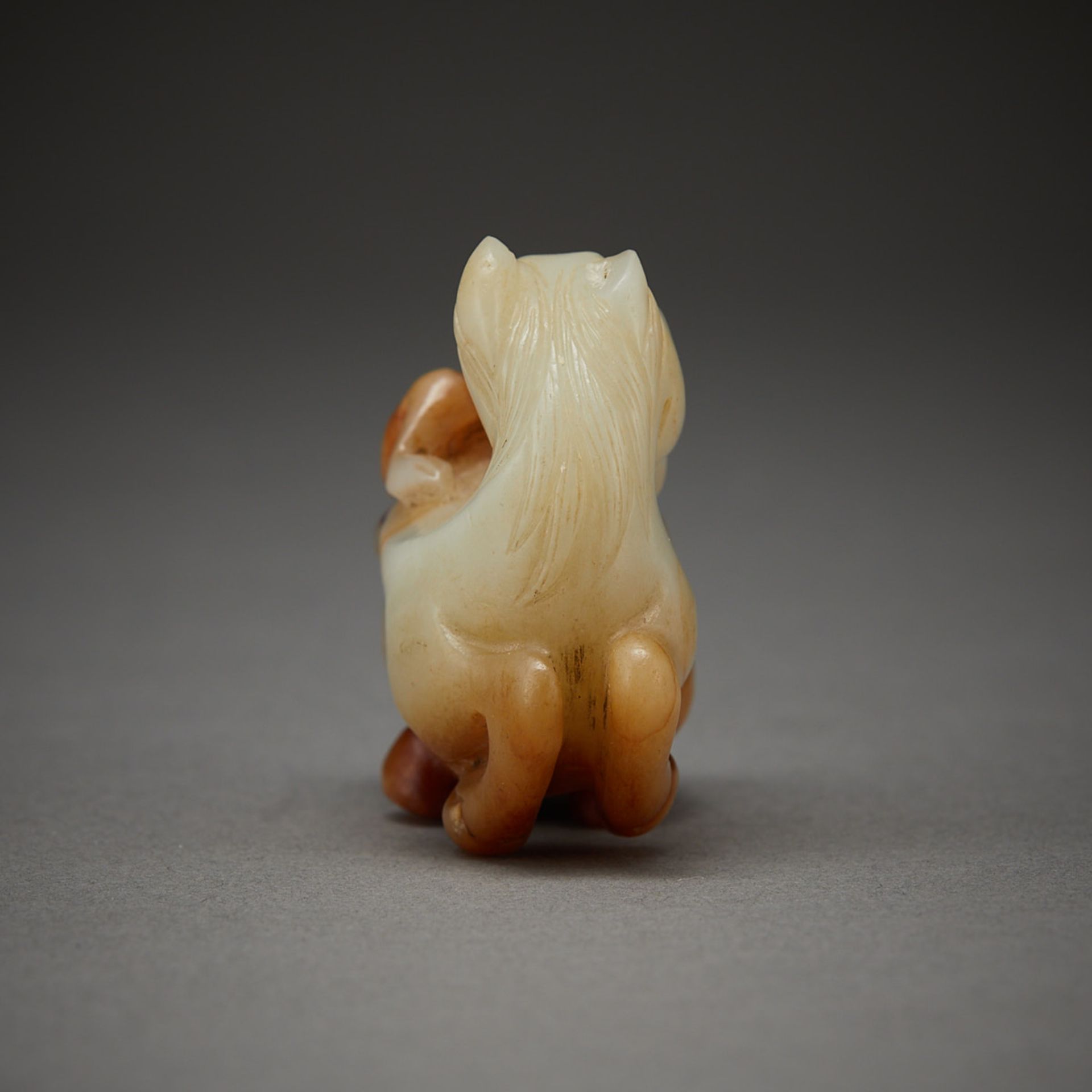 Chinese Qing Carved Jade Horse and Monkey - Image 4 of 8