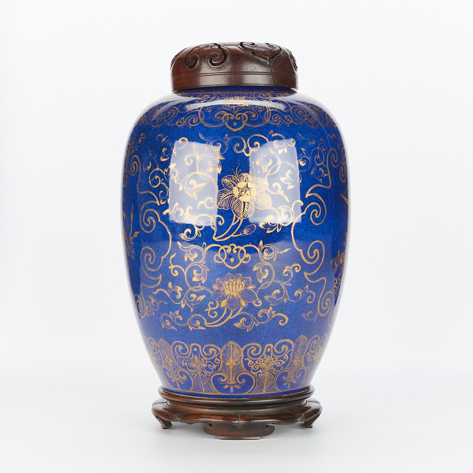 18th c. Chinese Powder Blue Porcelain Vase - Image 4 of 9