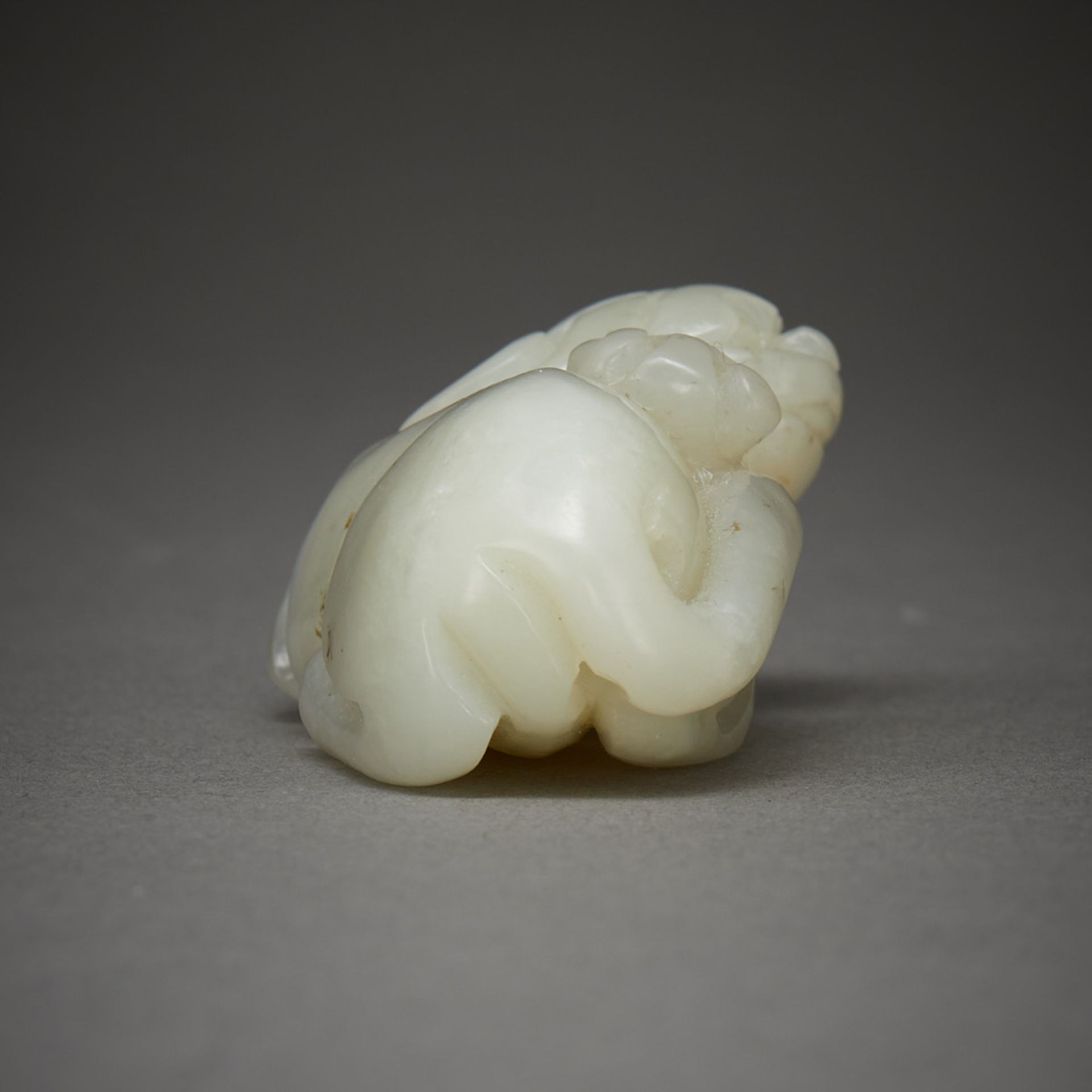 Chinese Carved Jade Beast w/ Lingzhi - Image 6 of 10