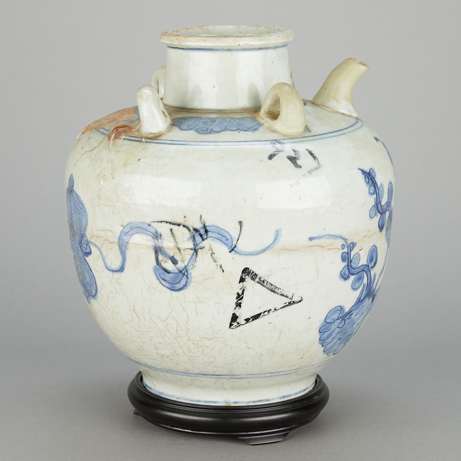 Antique Chinese Porcelain Wine Pot - Image 6 of 13