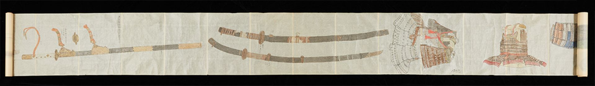 Japanese Scroll w/ Ceremonial Armor & Weapons - Bild 8 aus 21