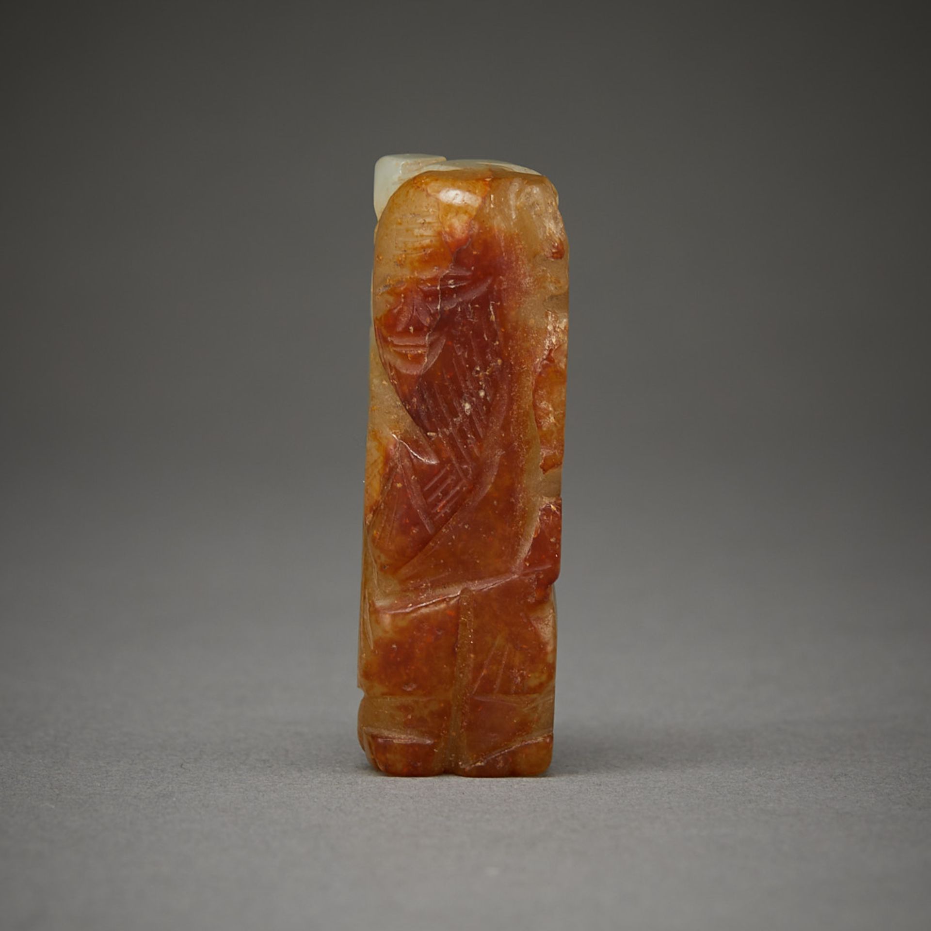 Chinese Jade Carving of a Bearded Man - Image 3 of 7