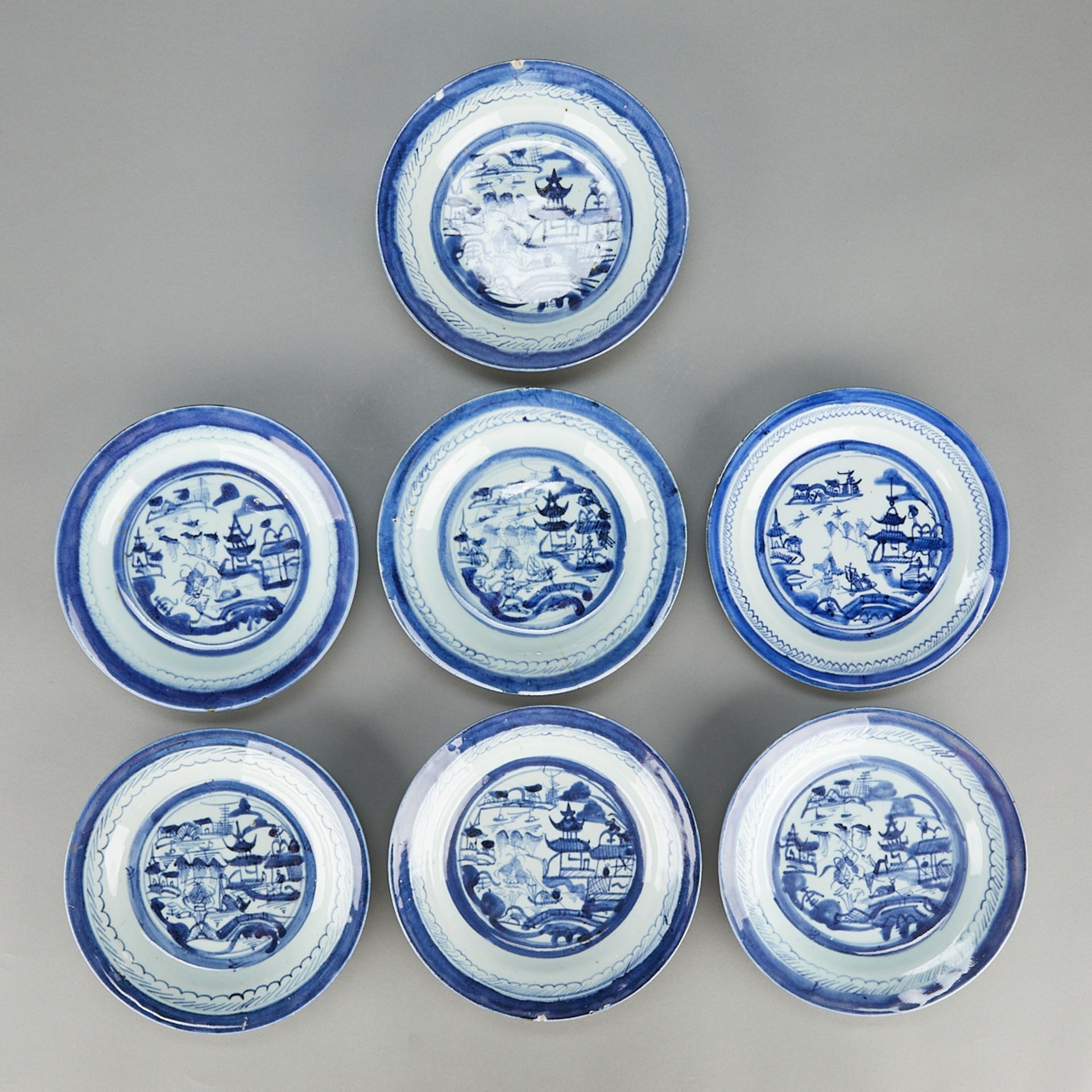 14 Pcs 19th c. Chinese Canton Porcelain - Image 19 of 25