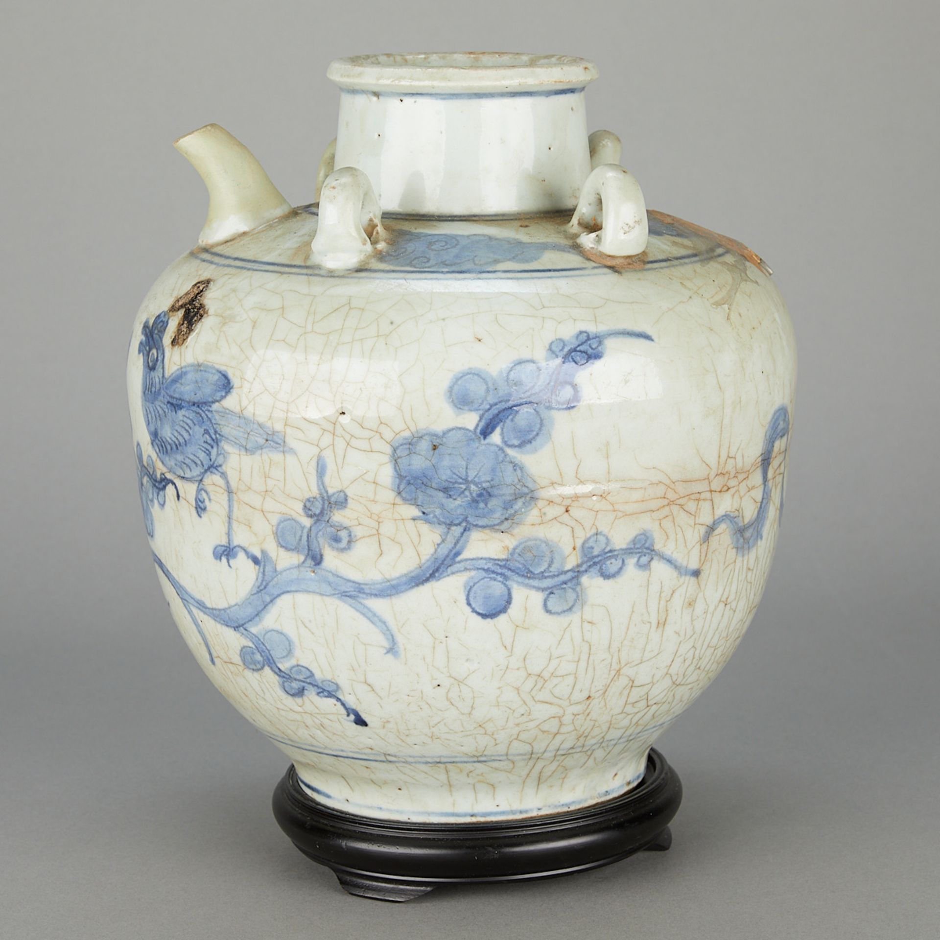 Antique Chinese Porcelain Wine Pot - Image 4 of 13