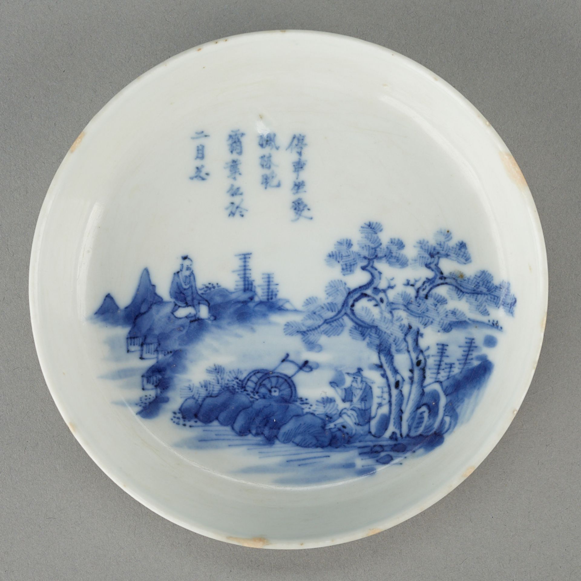 2 Chinese Bleu de Hue Porcelain Dishes - Bild 3 aus 11