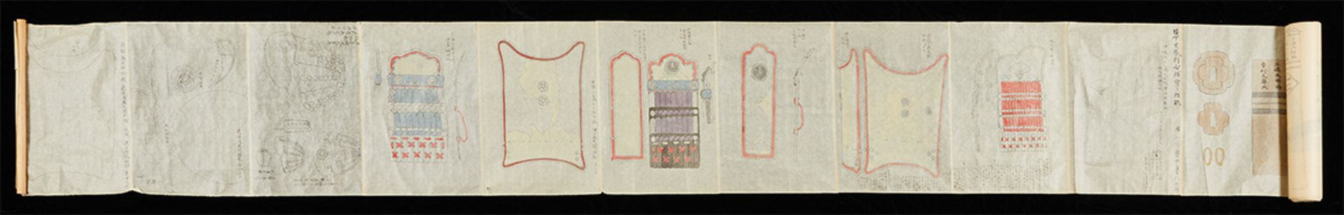 Japanese Scroll w/ Ceremonial Armor & Weapons - Bild 10 aus 21