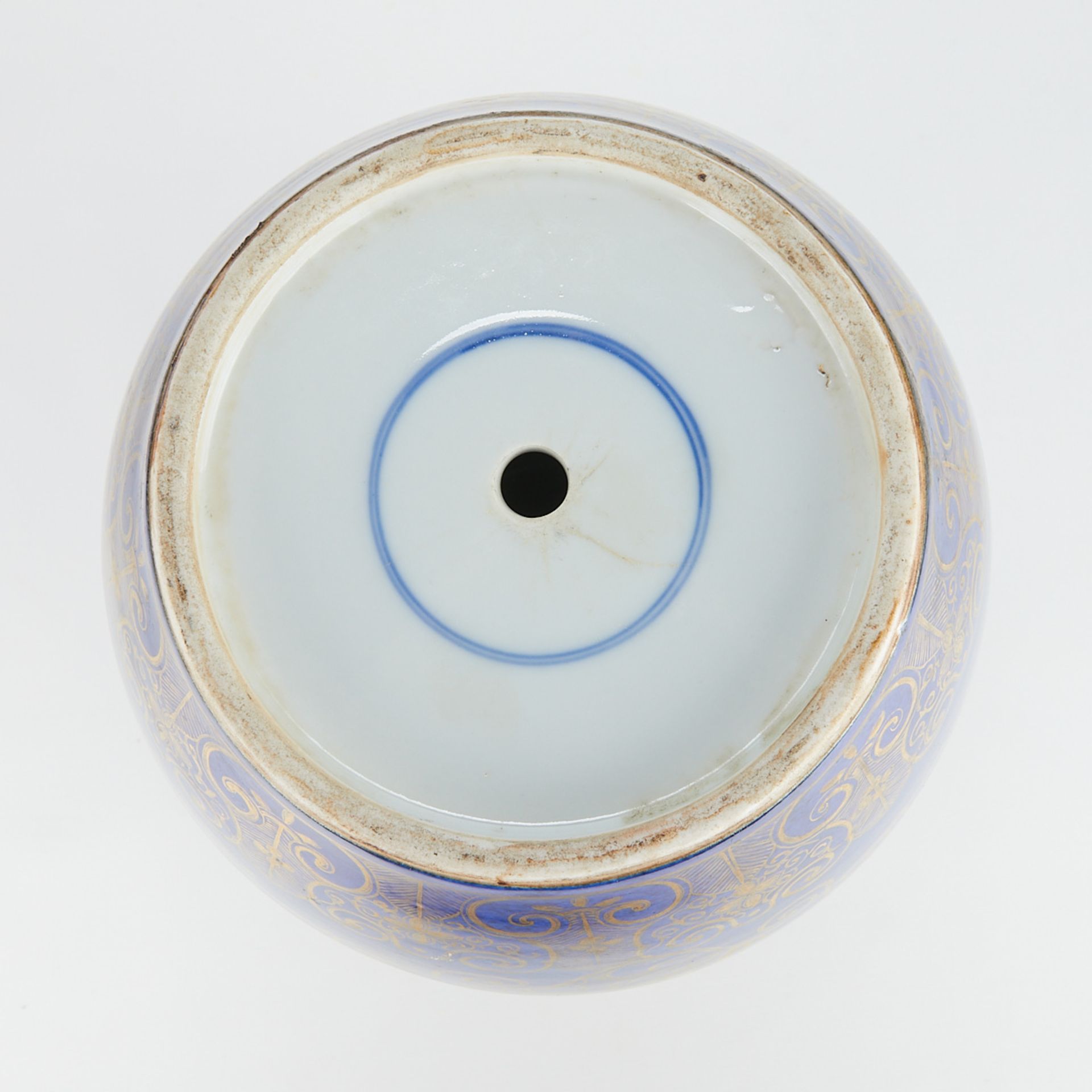 18th c. Chinese Powder Blue Porcelain Vase - Image 8 of 9