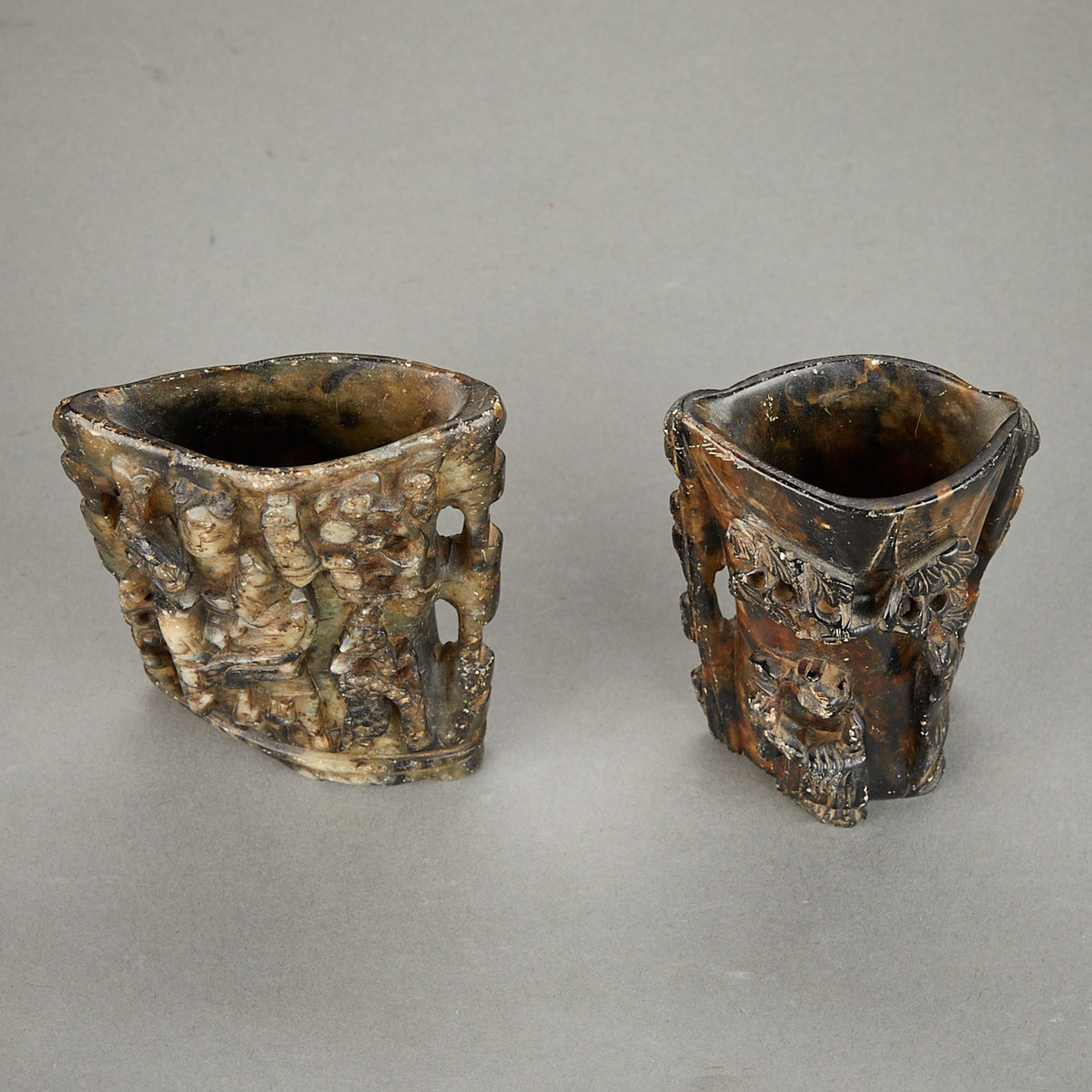 4 Chinese Carved Soapstone Objects - Image 13 of 14