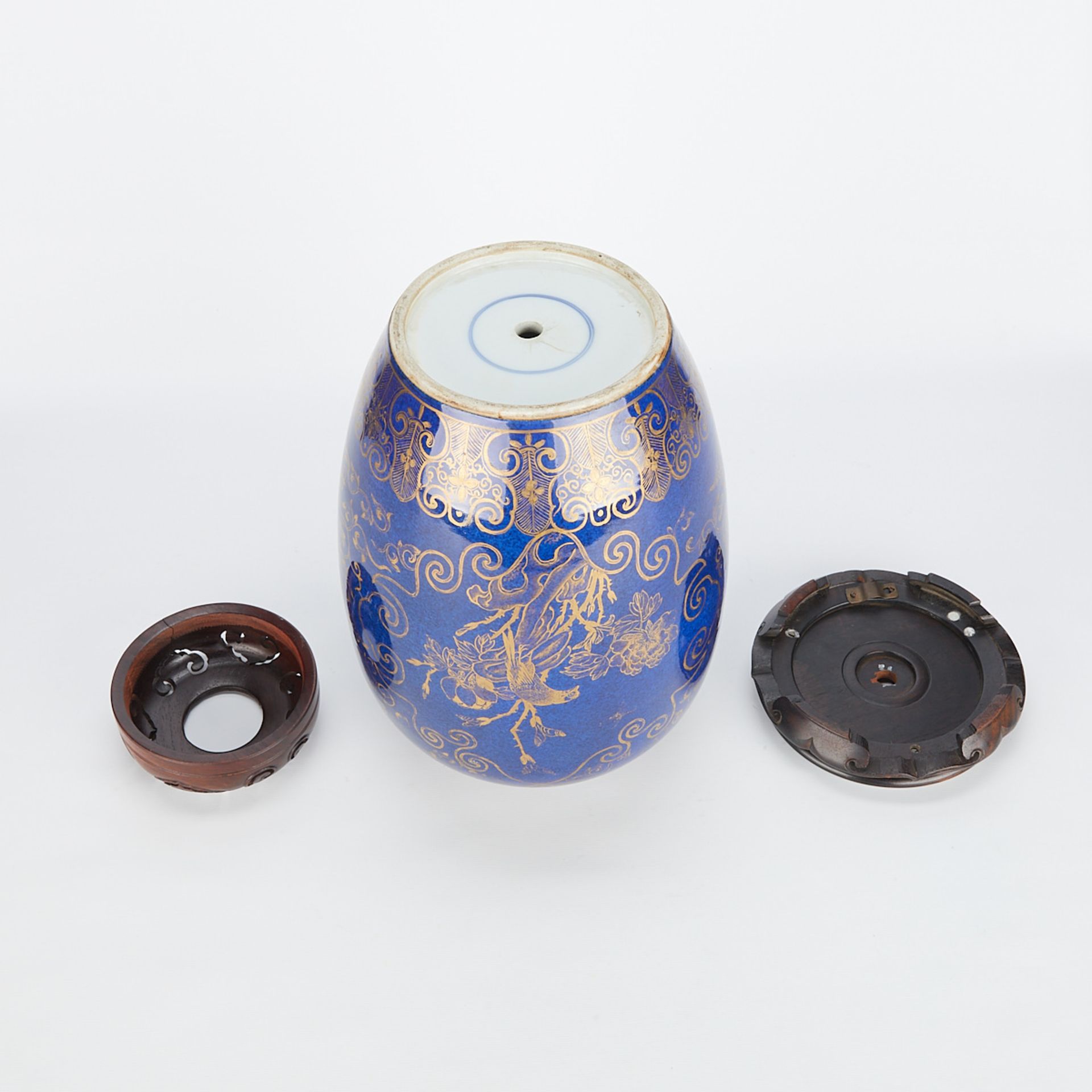 18th c. Chinese Powder Blue Porcelain Vase - Image 7 of 9