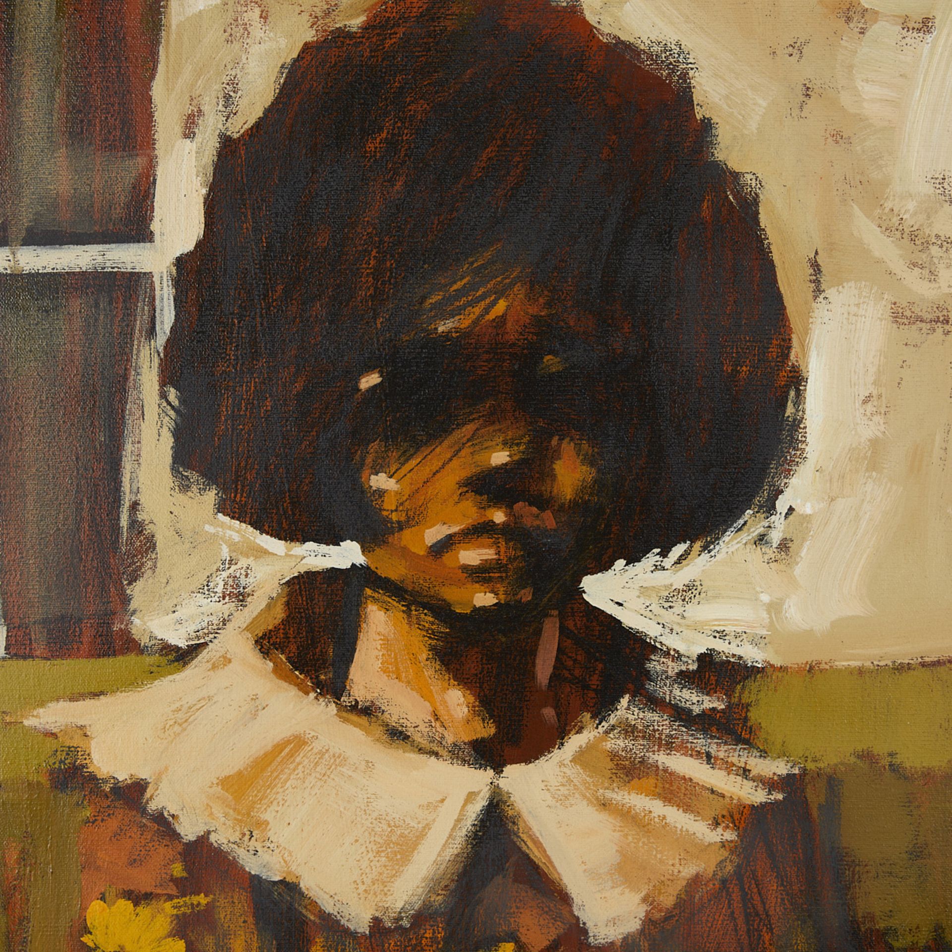 Aldo Luongo "Girl/Flowered Garment" Painting - Bild 4 aus 6