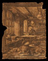 Albrecht Durer "St. Jerome in his Study" Engraving